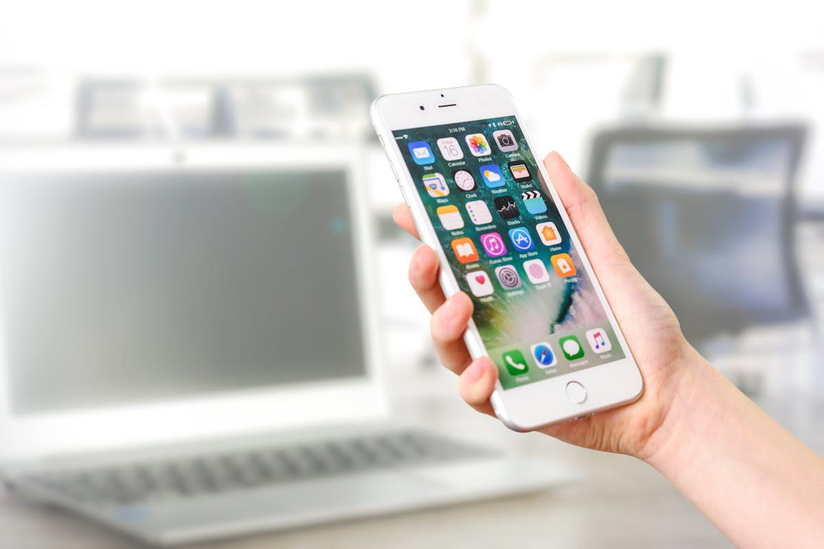 Mobile app development on smartphone