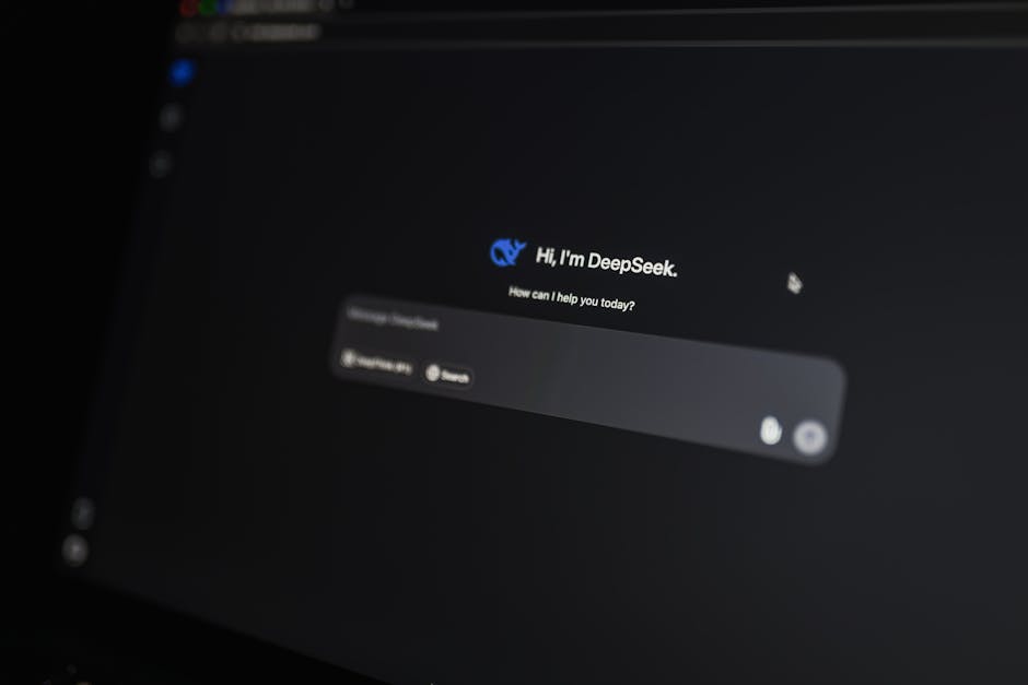 AI assistant interface on monitor