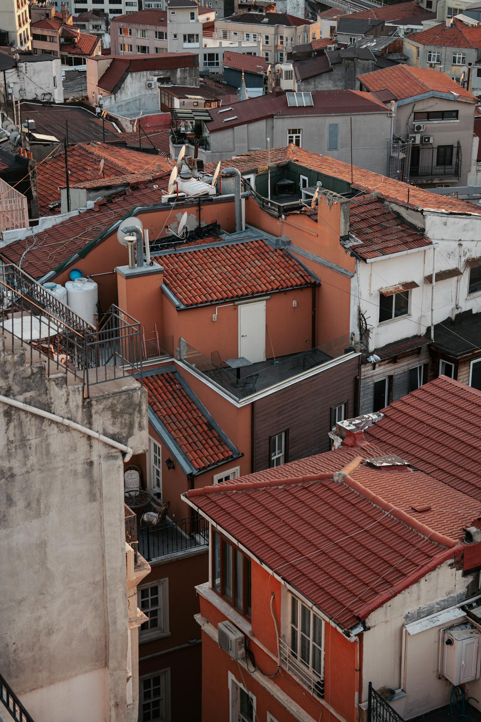 Rooftop infrastructure captured from above